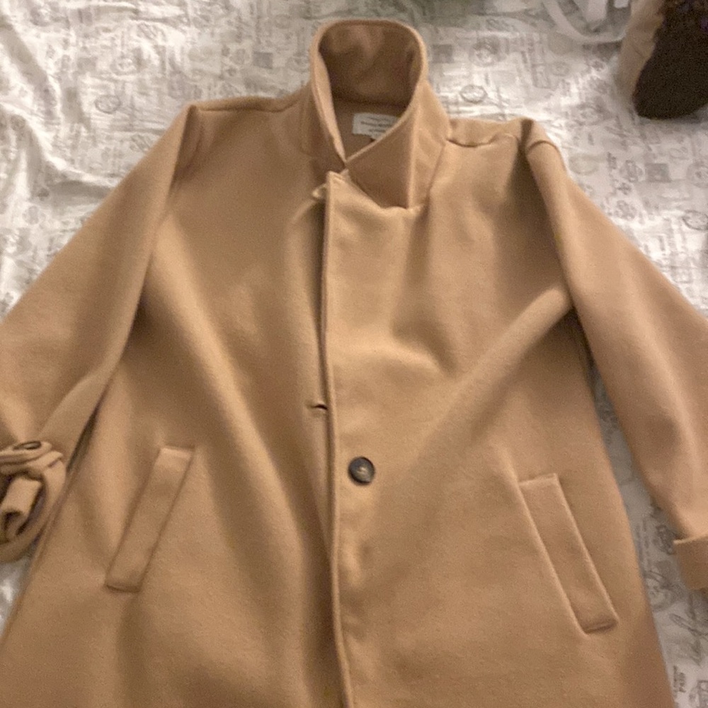 Tan trench coat for winter